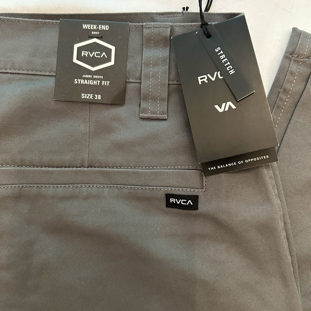 RVCA Charcoal Straight Fit Trousers